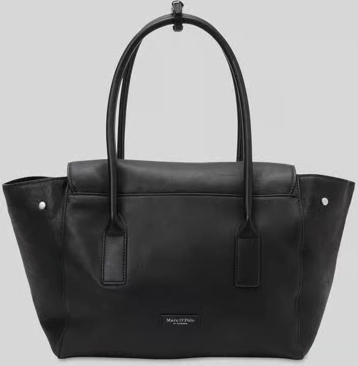 Marc O'Polo shopper van rundleer met metaal-details