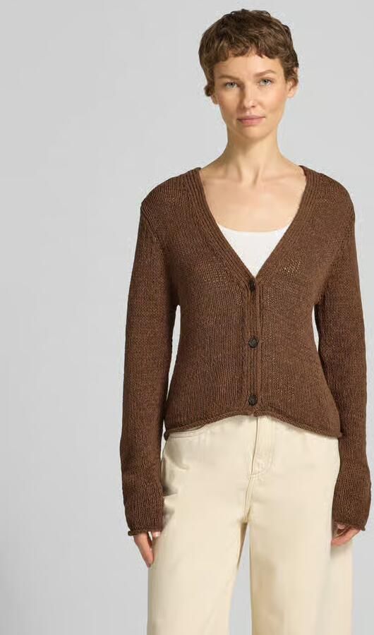 Marc O'Polo slim fit gebreid jack van katoenmix - Foto 4
