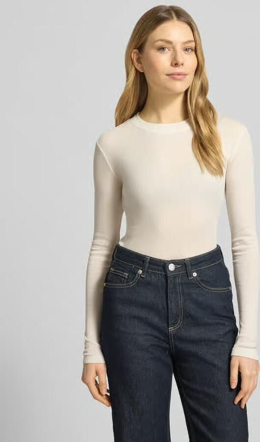 Marc O'Polo Slim fit longsleeve van katoenmix - Foto 4