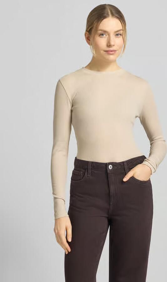 Marc O'Polo Slim fit longsleeve van katoenmix - Foto 3