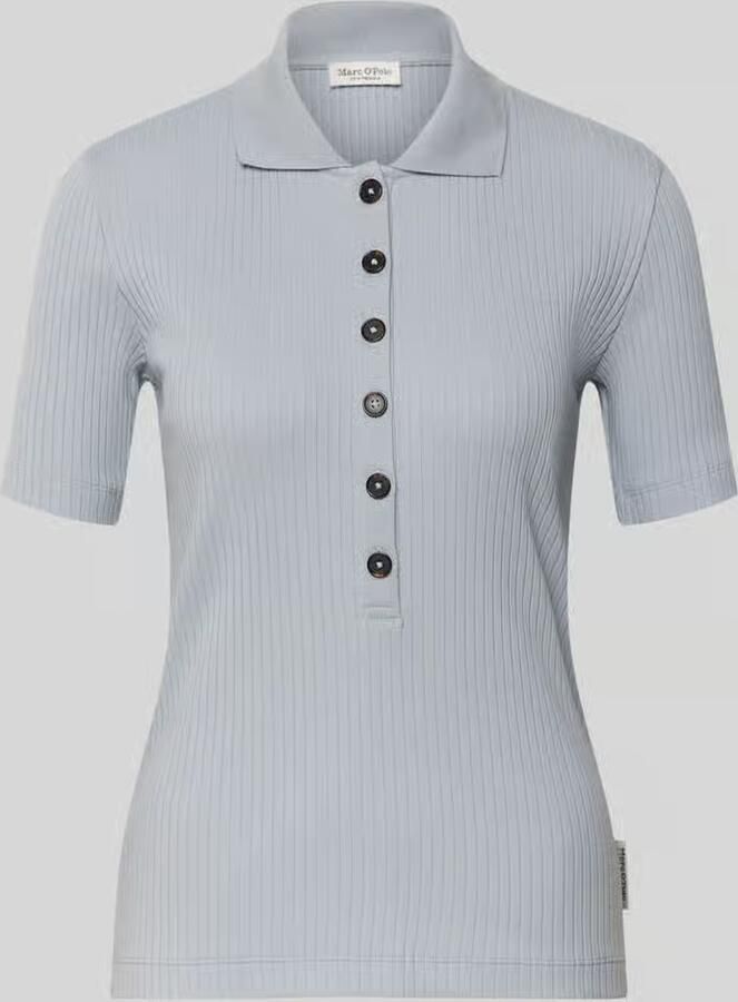 Marc O'Polo Slim fit Poloshirt van Mix van katoen en modal - Foto 2