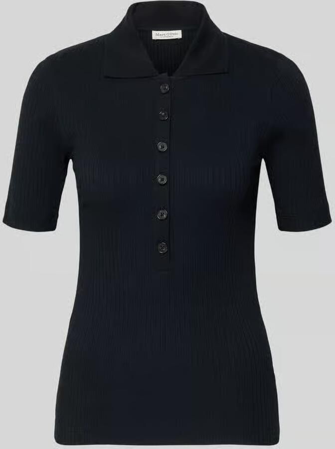 Marc O'Polo Slim fit Poloshirt van Mix van katoen en modal - Foto 2