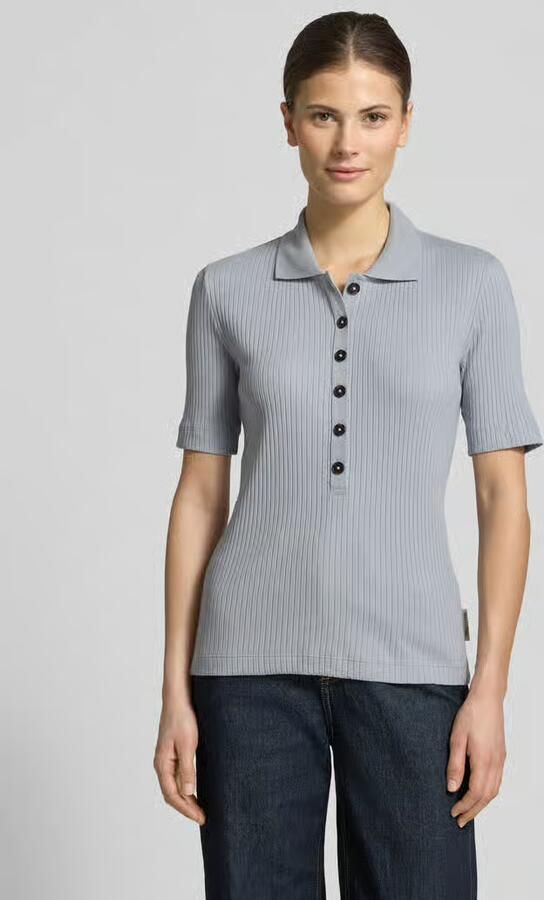Marc O'Polo Slim fit Poloshirt van Mix van katoen en modal - Foto 2
