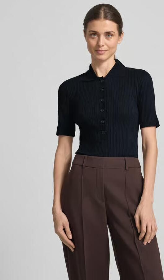 Marc O'Polo Slim fit Poloshirt van Mix van katoen en modal - Foto 4