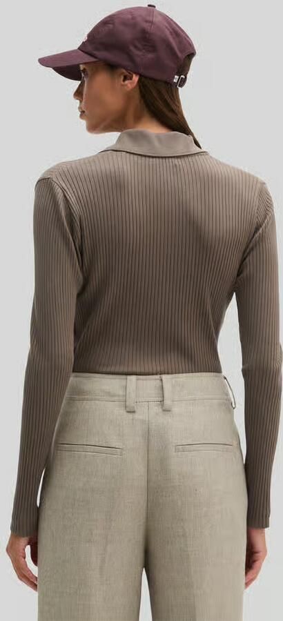 Marc O'Polo Slim fit pullover van mix van katoen en modal