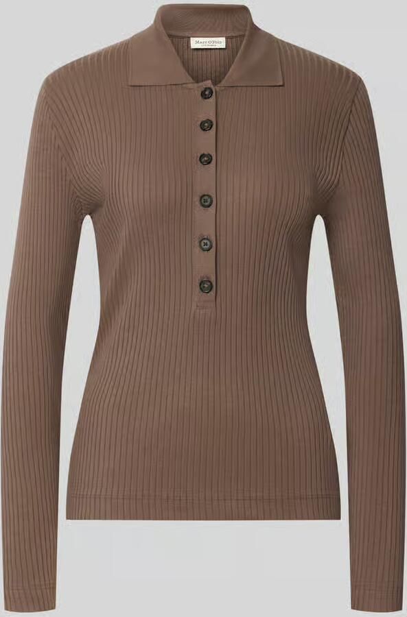Marc O'Polo Slim fit pullover van mix van katoen en modal - Foto 2