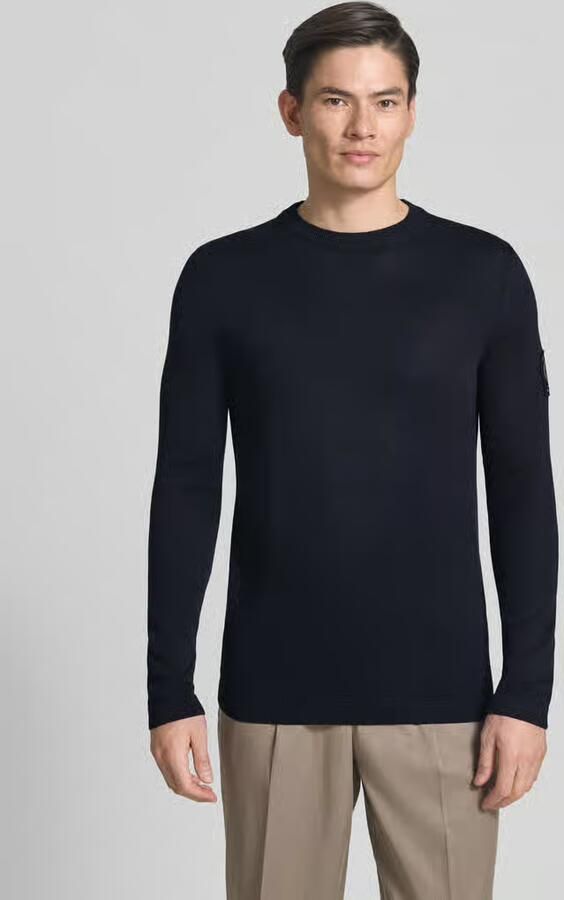 Marc O'Polo slim fit pullover van puur katoen × DFB Travel collectie - Foto 4