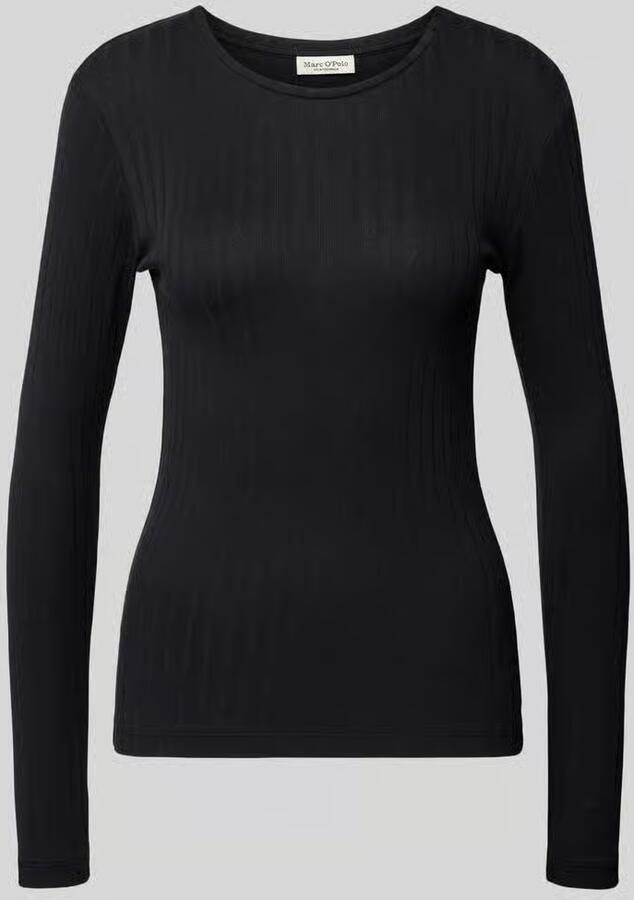Marc O'Polo Slim fit shirt met lange mouwen van een mix van katoen en modal