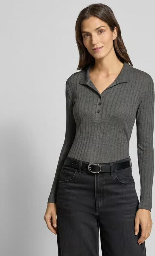 Marc O'Polo Slim fit shirt met lange mouwen van een mix van katoen en modal - Foto 4