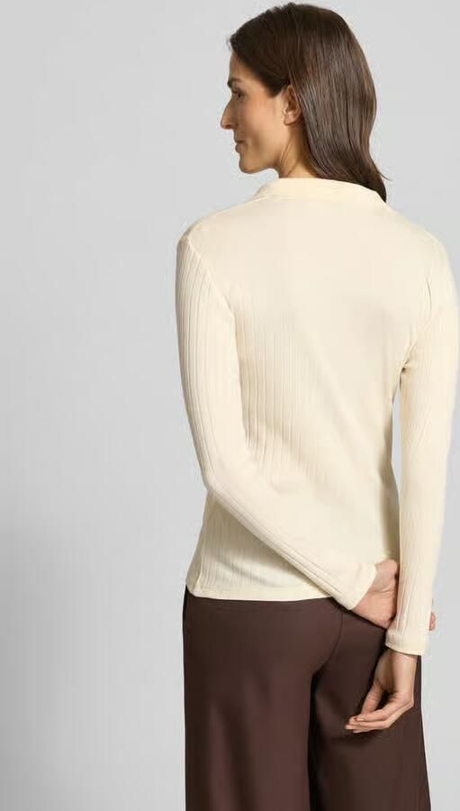 Marc O'Polo Slim fit shirt met lange mouwen van een mix van katoen en modal