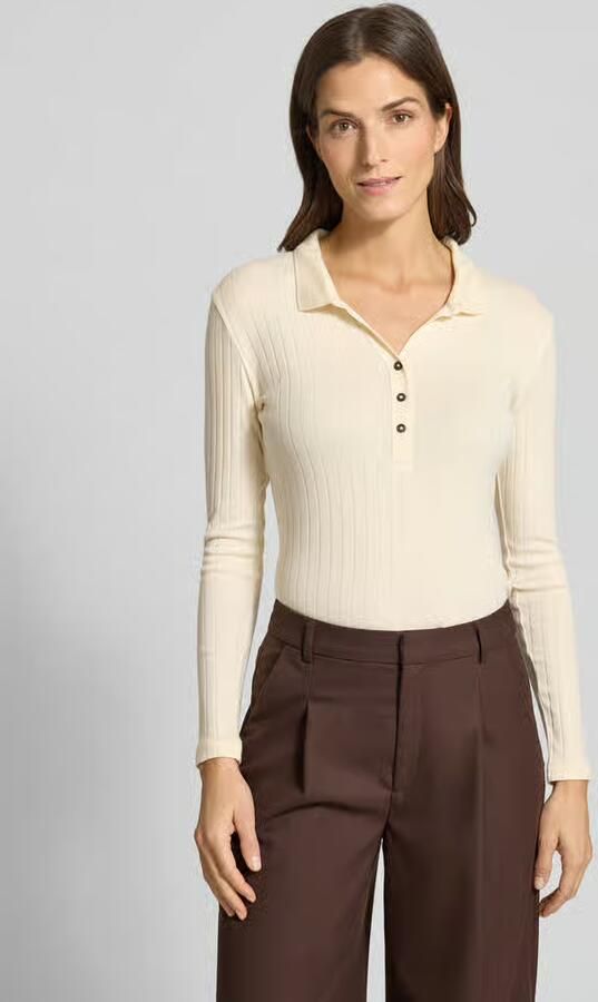 Marc O'Polo Slim fit shirt met lange mouwen van een mix van katoen en modal - Foto 2