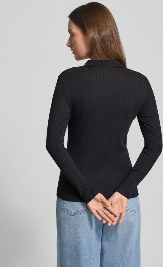Marc O'Polo Slim fit shirt met lange mouwen van katoen en modal