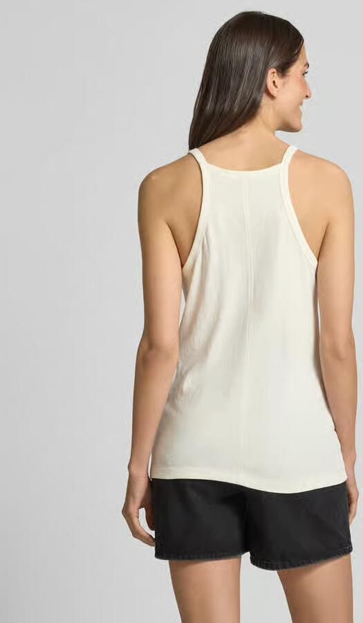 Marc O'Polo Slim fit top met bandjes van een mix van katoen en hennep