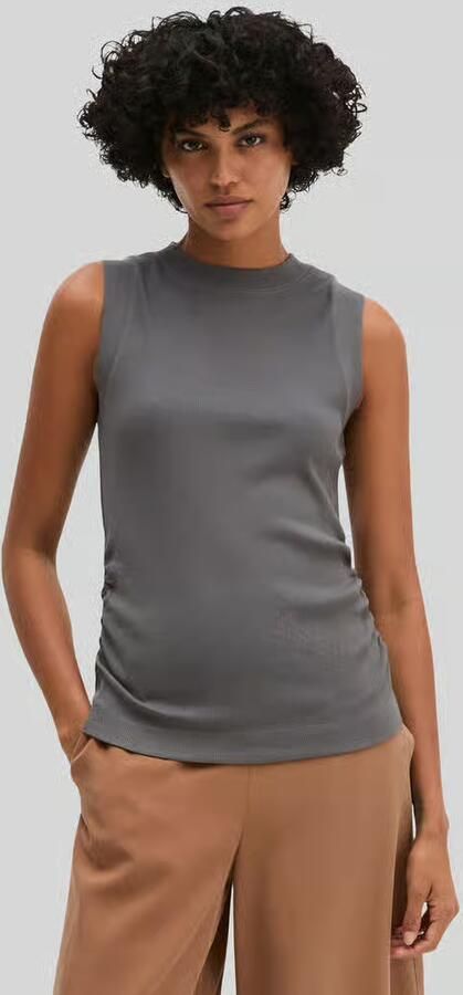 Marc O'Polo slim fit top van katoenmix - Foto 4