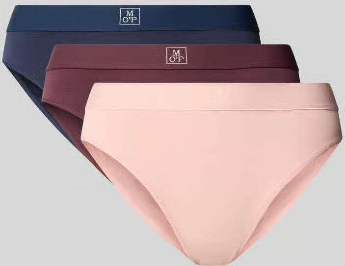 Marc O'Polo Slip met logo in band in set van 3