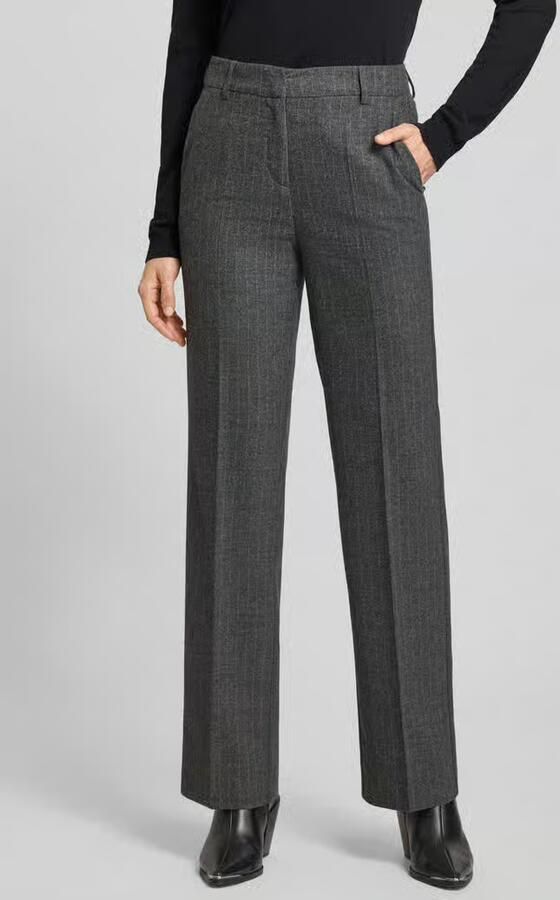 Marc O'Polo Smalle broek van wolmix - Foto 3
