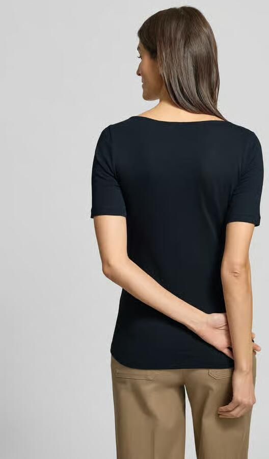 Marc O'Polo Shirt met korte mouwen in gemêleerde look - Foto 4