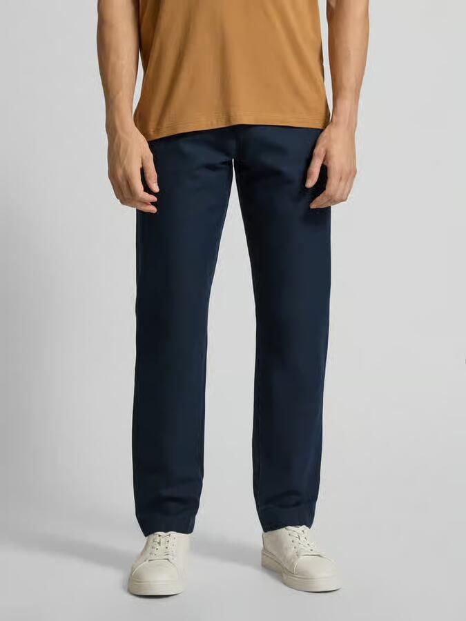 Marc O'Polo Tapered chino van een mix van katoen en linnen model 'OSBY JOGGER' - Foto 2