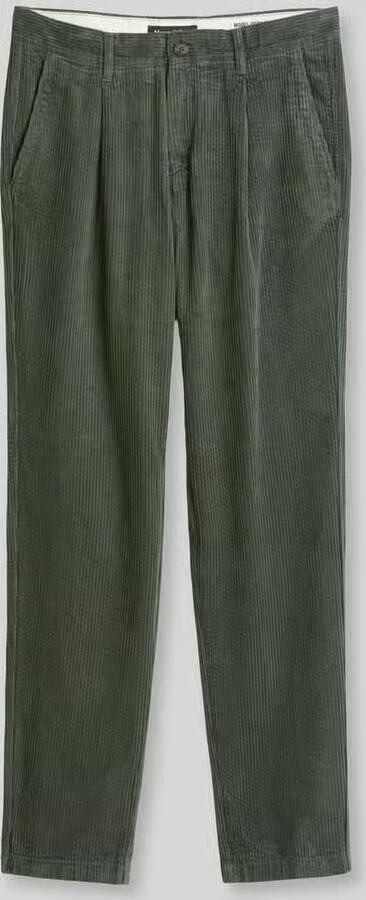 Marc O'Polo tapered fit corduroy broek van katoen met bandplooien