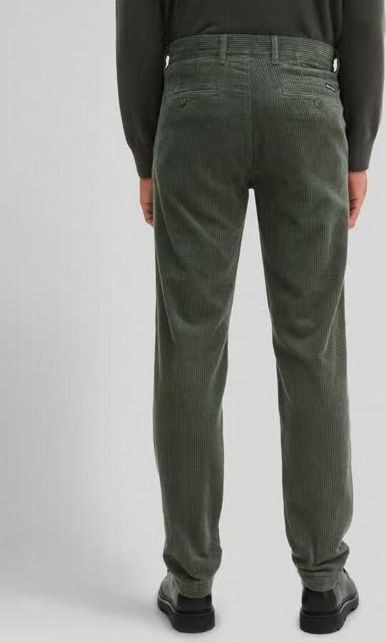 Marc O'Polo tapered fit corduroy broek van katoen met bandplooien - Foto 3