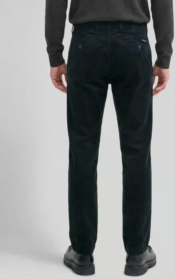 Marc O'Polo tapered fit corduroy broek van katoen met bandplooien - Foto 2