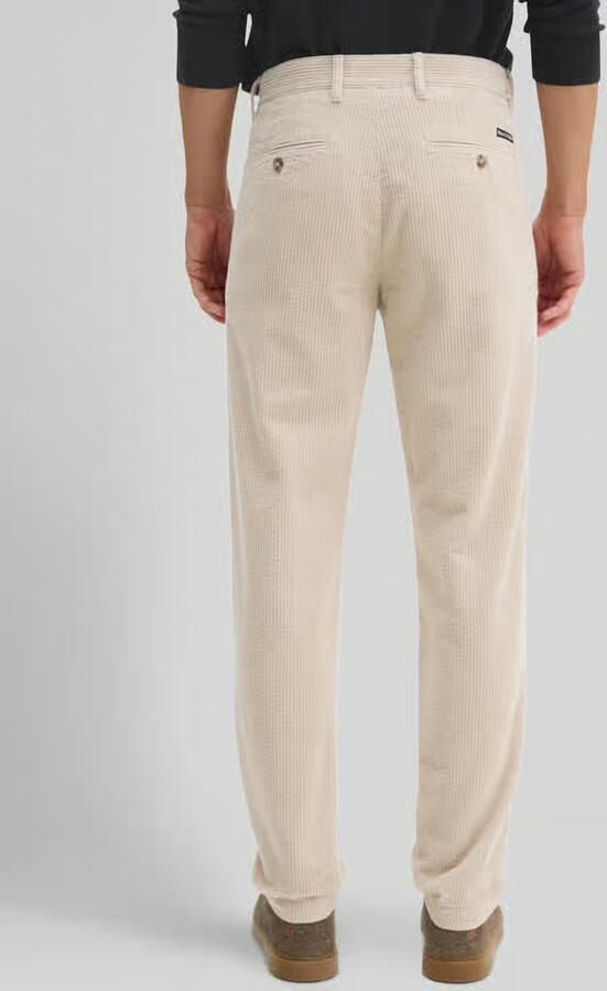 Marc O'Polo tapered fit corduroy broek van katoen met bandplooien - Foto 2
