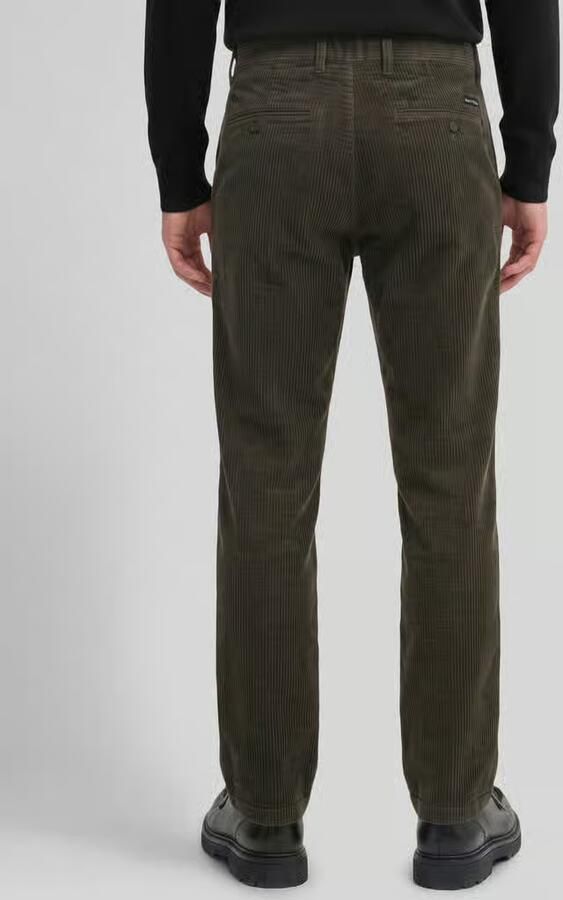 Marc O'Polo tapered fit corduroy broek van katoen met bandplooien - Foto 2
