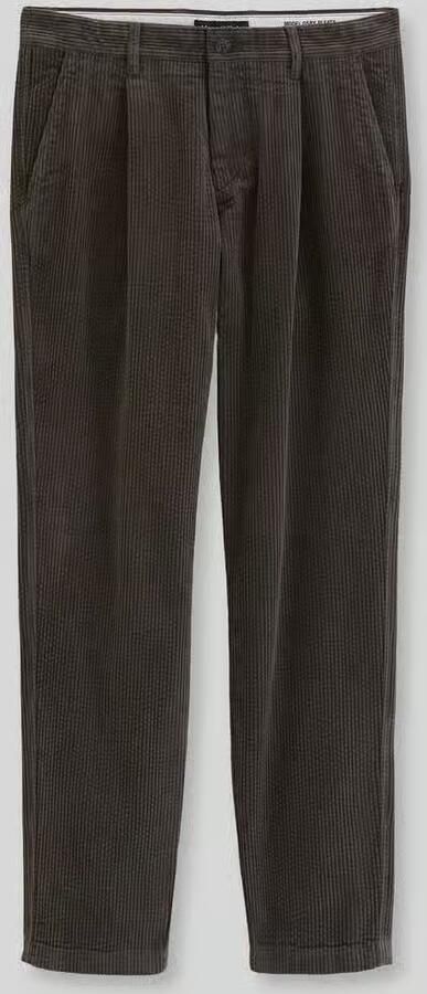 Marc O'Polo tapered fit corduroy broek van katoen met bandplooien