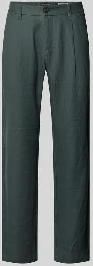 Marc O'Polo Tapered linnen broek met riemlusjes model 'OSBY JOGGER' - Foto 2