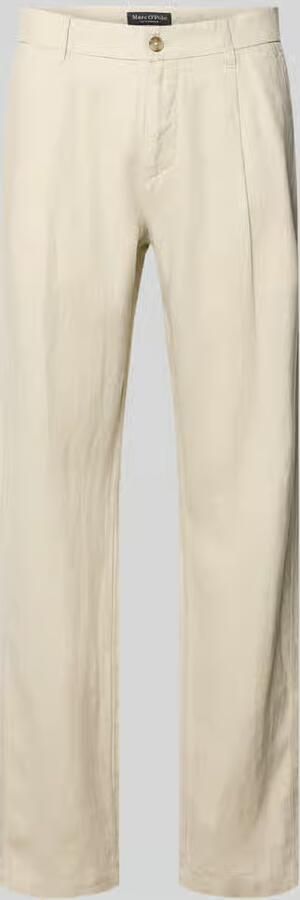 Marc O'Polo Tapered linnen broek met riemlusjes model 'OSBY JOGGER' - Foto 2
