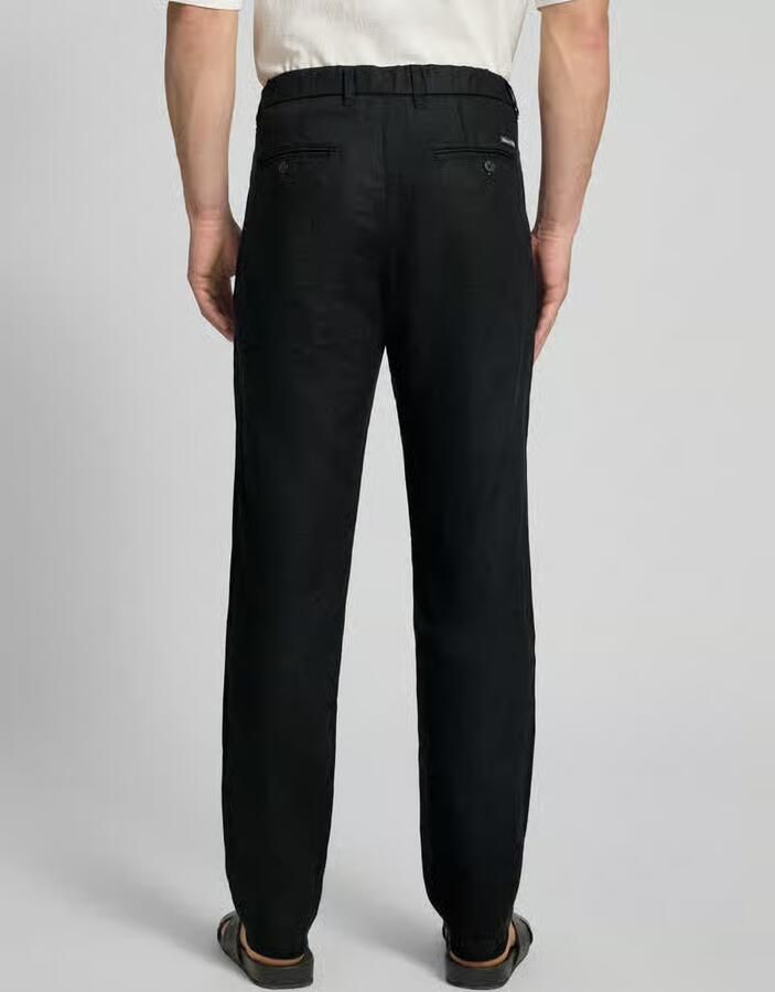 Marc O'Polo Tapered linnen broek met riemlusjes model 'OSBY JOGGER' - Foto 2