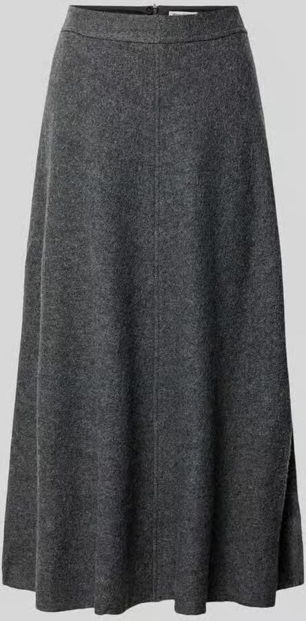 Marc O'Polo Uitlopende midirok van een mix van viscose en wol