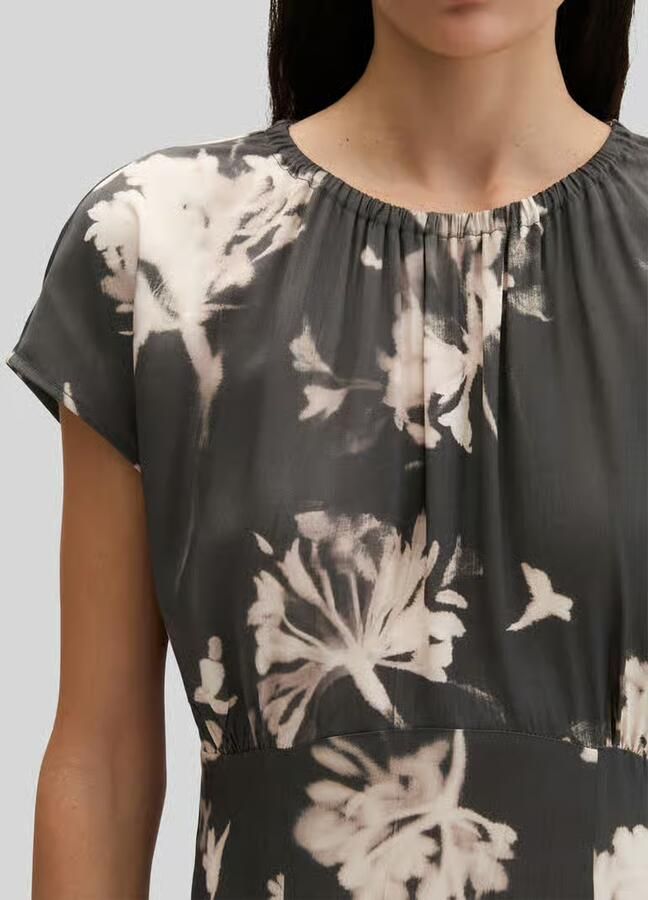 Marc O'Polo Vloeiende midi-jurk van pure viscose