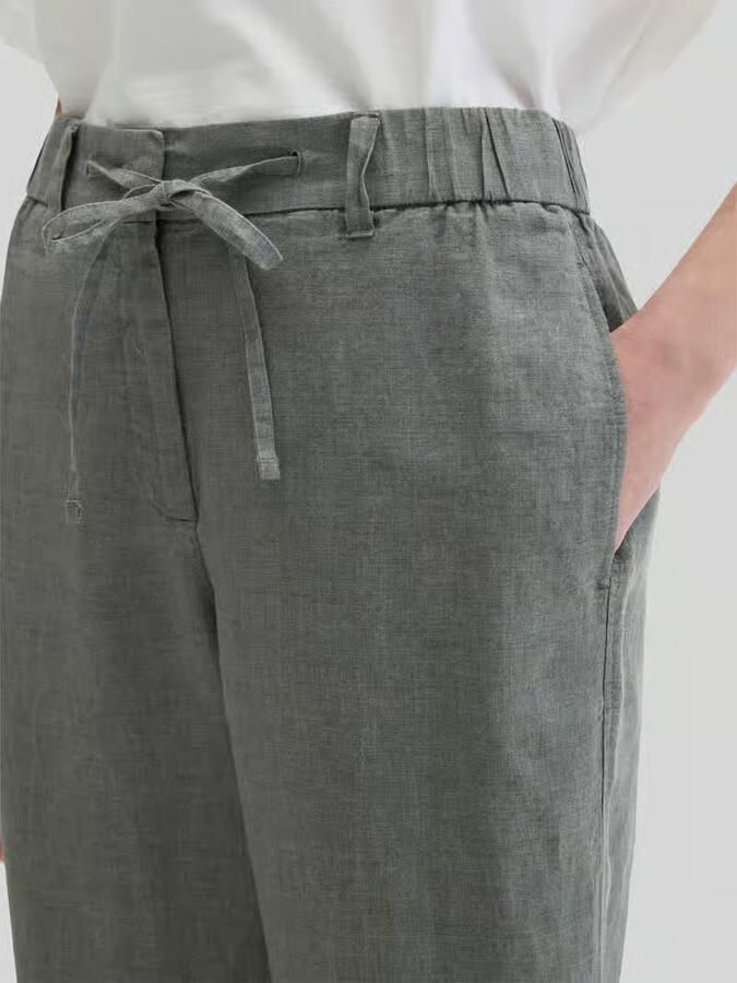 Marc O'Polo wide fit broek van puur linnen