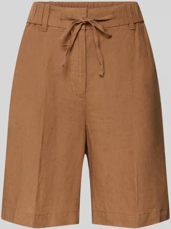 Marc O'Polo wide fit short van puur linnen met tunnelkoord - Foto 2