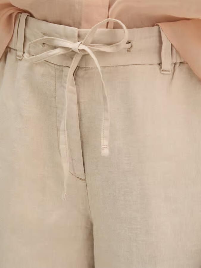 Marc O'Polo Wide leg bermuda van puur biologisch linnen