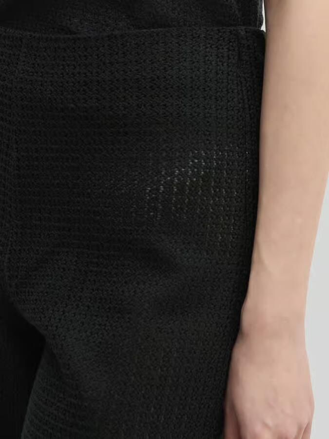 Marc O'Polo wide leg broek in gebreide look van katoenmix