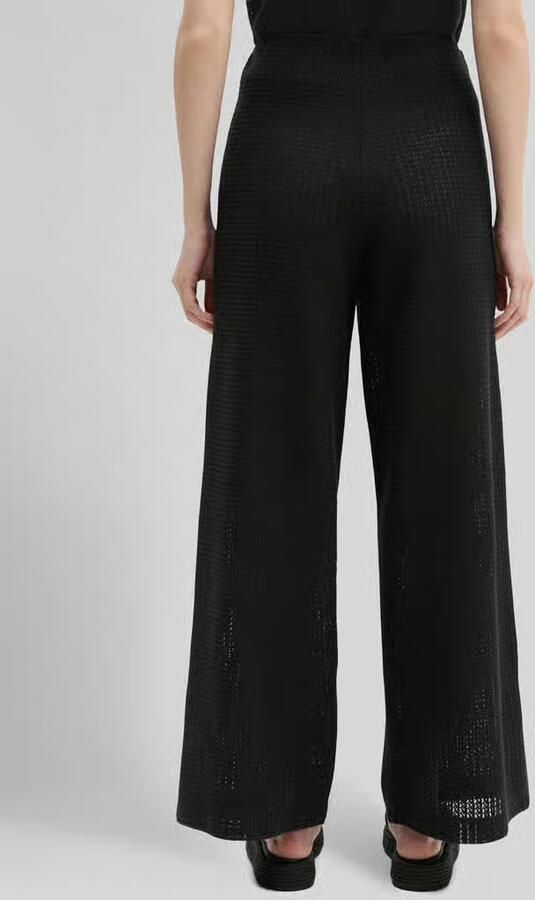 Marc O'Polo wide leg broek in gebreide look van katoenmix - Foto 3