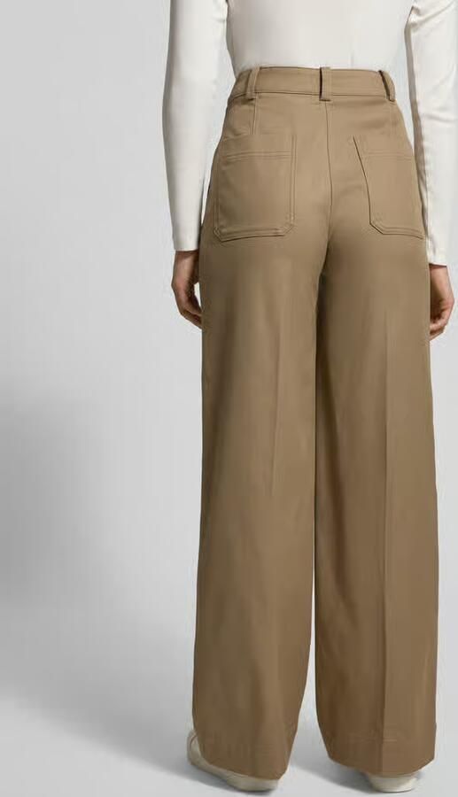 Marc O'Polo Wide leg broek van een mix van katoen en lyocell - Foto 3