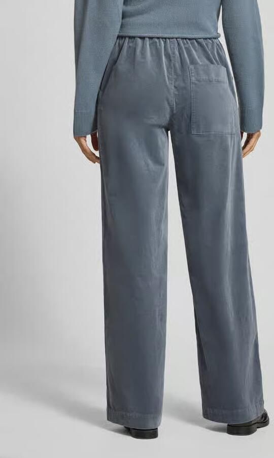 Marc O'Polo Wide leg broek van katoenmix