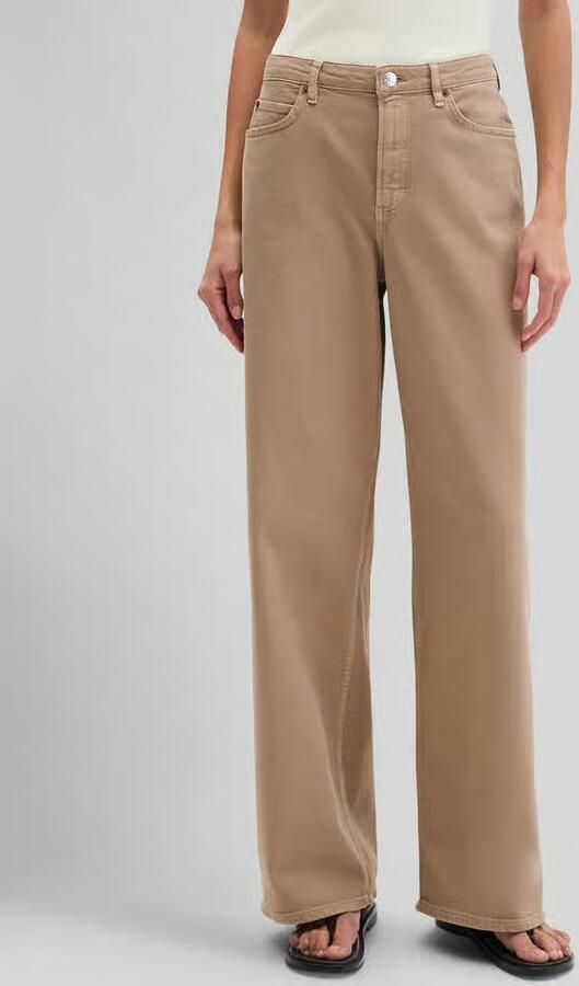 Marc O'Polo wide leg broek van katoenmix model 'TOLVA' - Foto 2