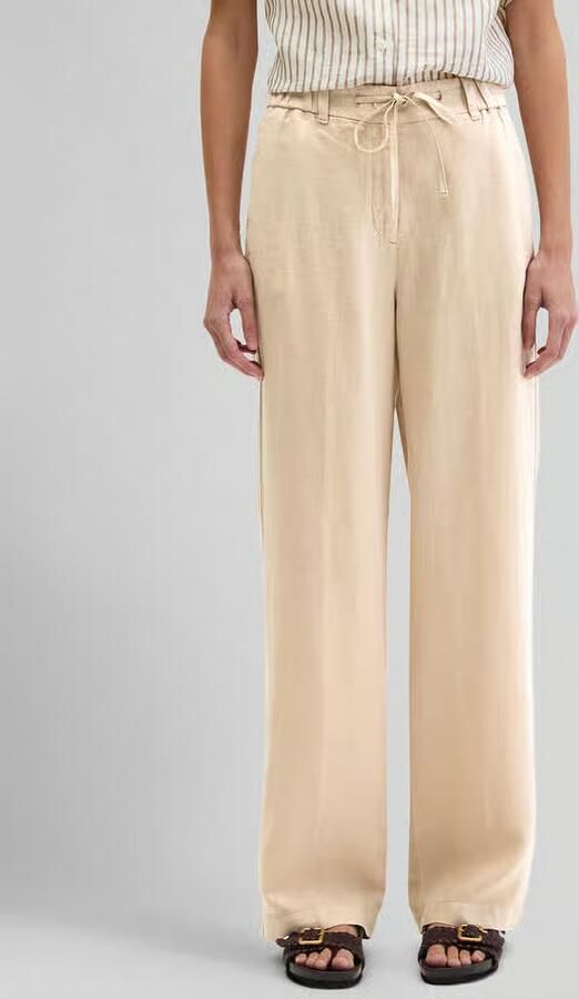 Marc O'Polo Wide leg broek van puur linnen - Foto 3