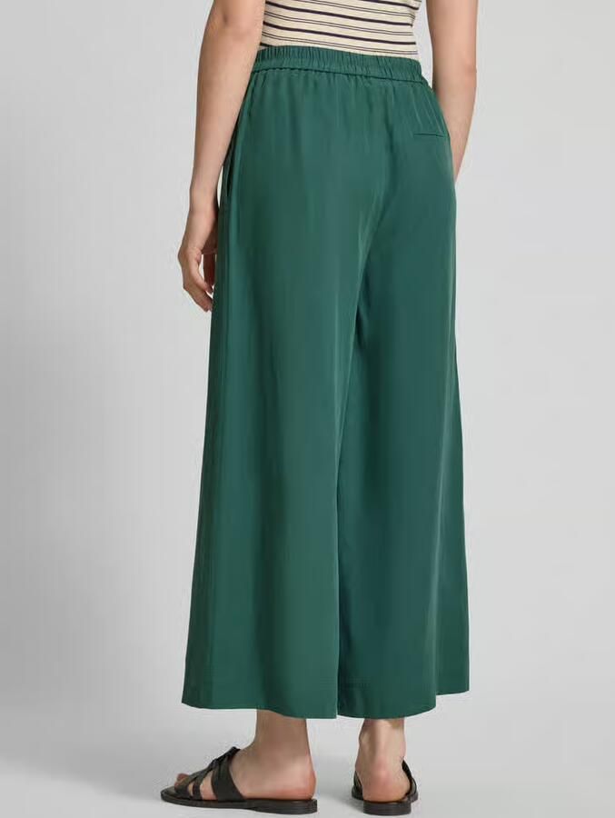 Marc O'Polo Wide leg culotte van een mix van lyocell en linnen