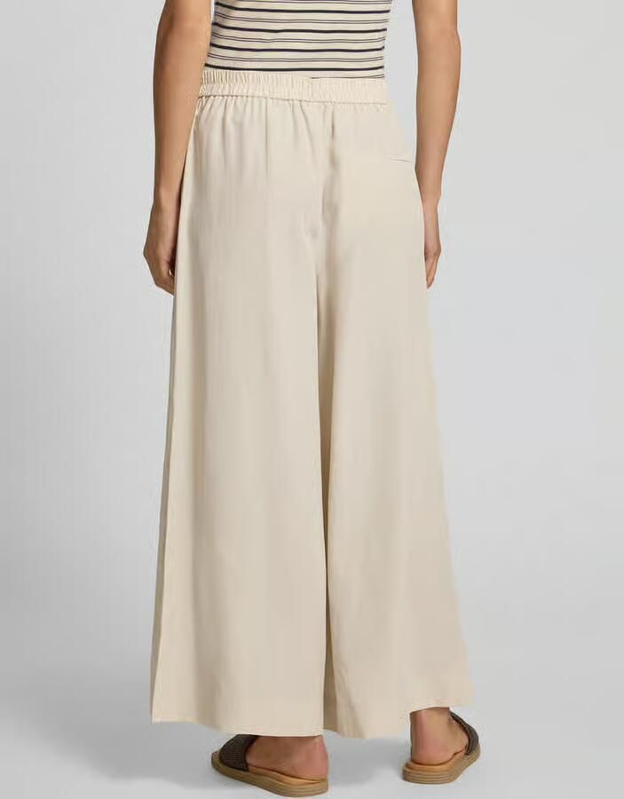 Marc O'Polo Wide leg culotte van een mix van lyocell en linnen