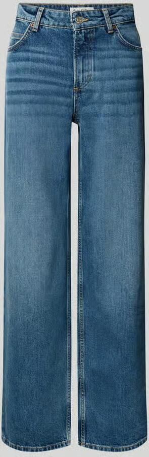 Marc O'Polo Wide leg jeans van een mix van katoen en viscose