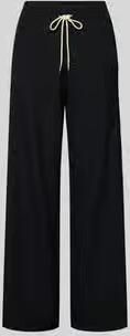 Marc O'Polo Wide leg sweatpants met contraststrepen