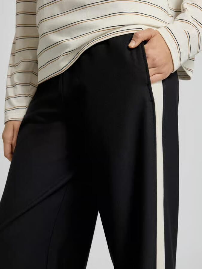 Marc O'Polo Wide leg sweatpants met contraststrepen - Foto 2