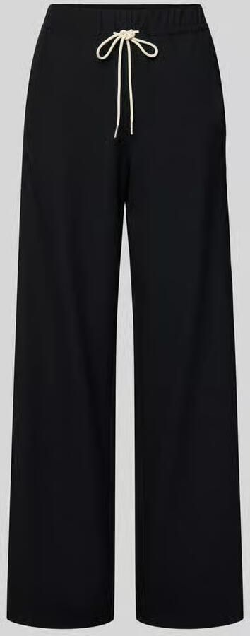 Marc O'Polo Wide leg sweatpants met contraststrepen