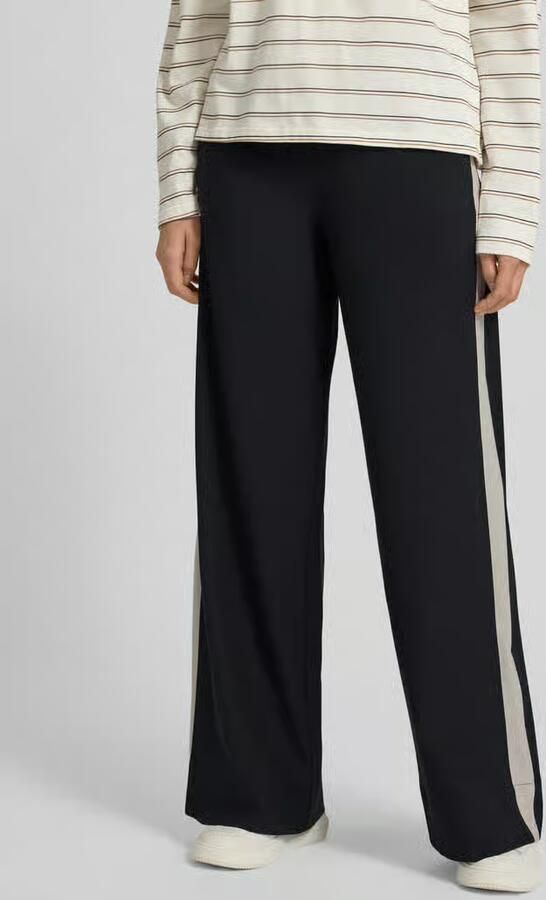 Marc O'Polo Wide leg sweatpants met contraststrepen - Foto 2
