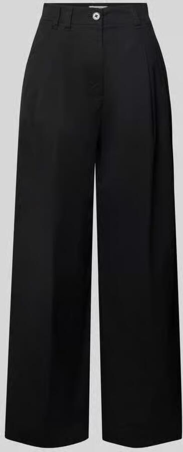 Marc O'Polo Bandplooibroek wijd van twill allrounder